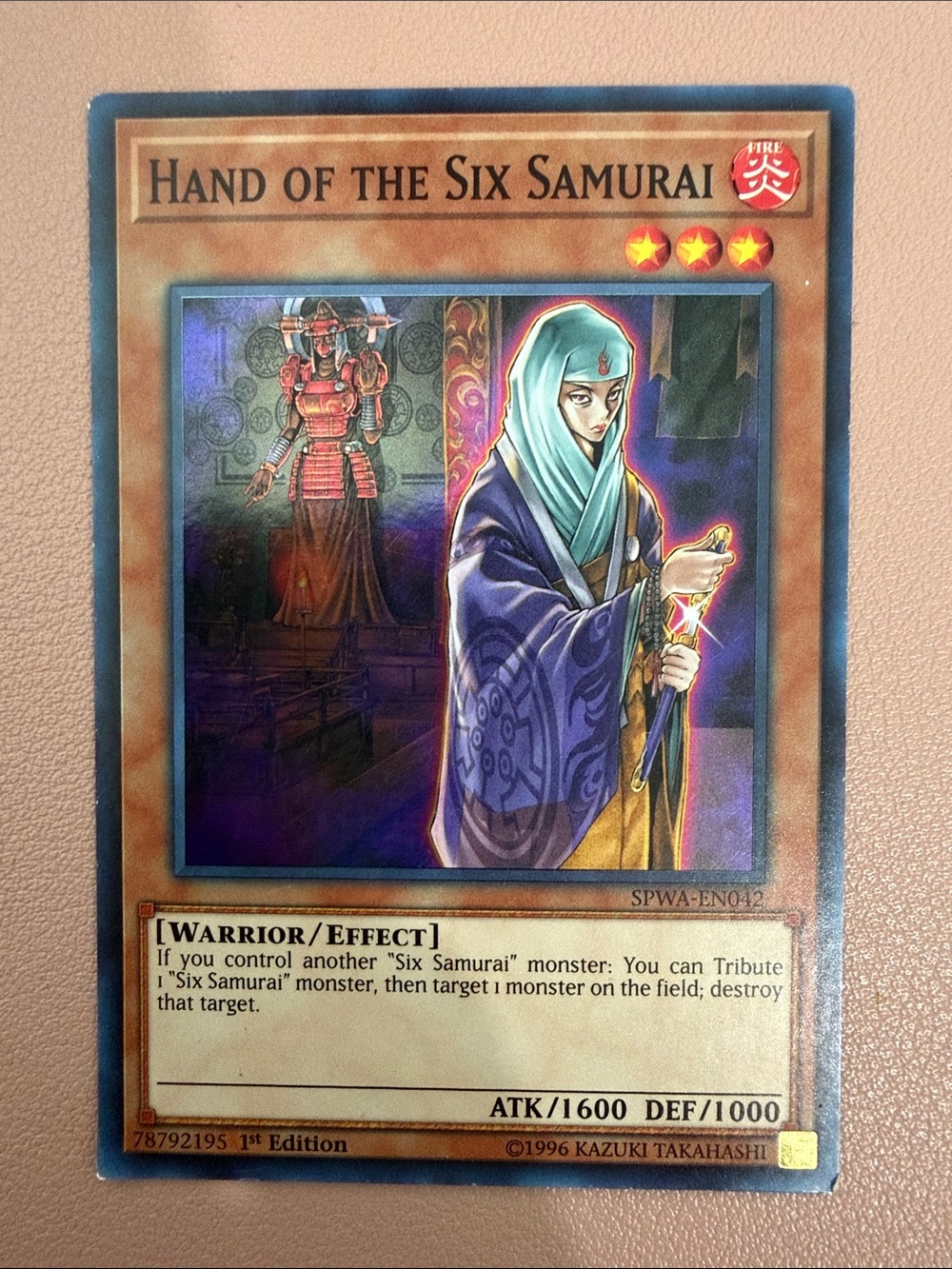 Yu-Gi-Oh Hand of the Six Samurai SPWA-EN042, 1st Edition Trading Card